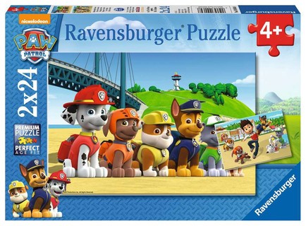 [00009064] Puzzles 2x24 p - Chiens héroïques / Pat'Patrouille