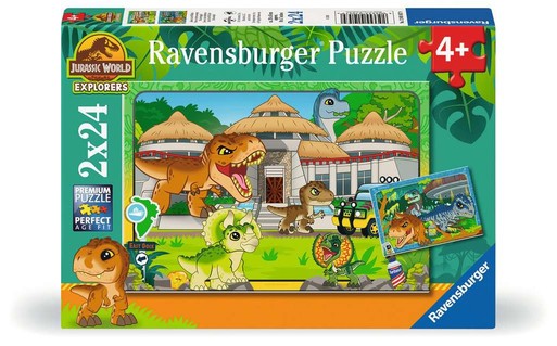 Puzzles 2x24 p - Vivre en terre sauvage / Jurassic World Explorers