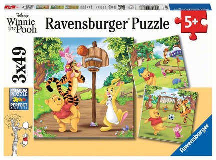 Puzzles 3x49 p - Journée sportive / Disney Winnie l'Ourson
