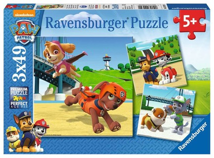 [00009239] Puzzles 3x49 p - L’équipe des 4 pattes / Pat'Patrouille