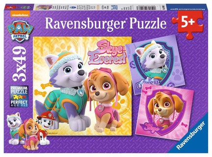 [00008008] Puzzles 3x49 p - Charmantes chiennes / Pat'Patrouille