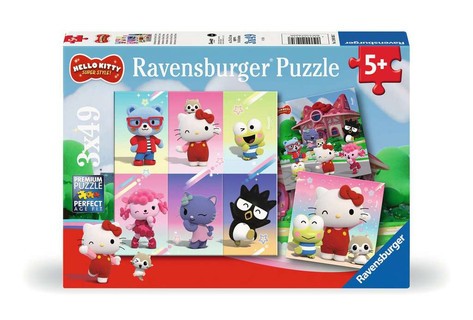 Puzzles 3x49 p - Aventures à Cherry Town / Hello Kitty