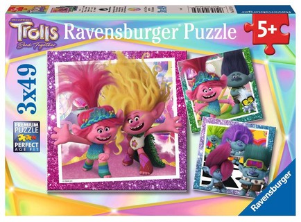 [00005713] Puzzles 3x49 p - La pop ne s'arrête jamais / Trolls 3