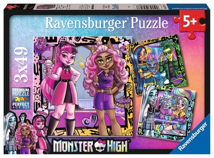 [00005723] Puzzles 3x49 p - Amies pour toujours ! / Monster High