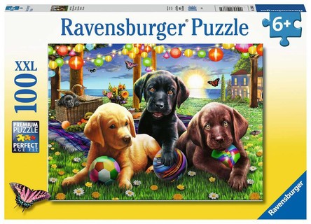 [00012886] Puzzle 100 p XXL - Pique-nique des chiens