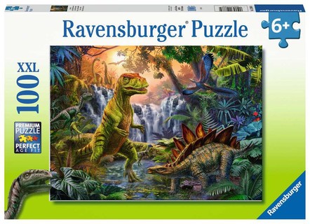 [00012888] Puzzle 100 p XXL - L'oasis des dinosaures