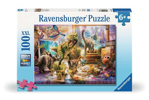 Puzzle 100 p XXL - Dinosaures dans la chambre