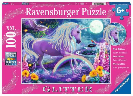 [00012980] Puzzle 100 p XXL - Licorne scintillante (Collection Paillettes)