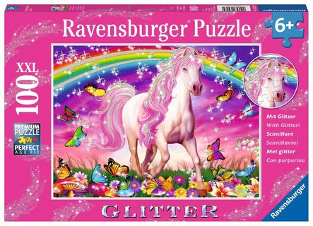 [00013927] Puzzle 100 p XXL - Rêve de cheval (Collection Paillettes)