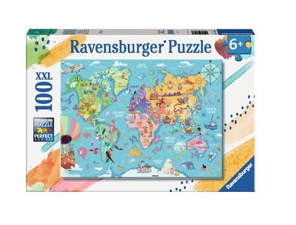 Puzzle 100 p XXL - La carte du monde