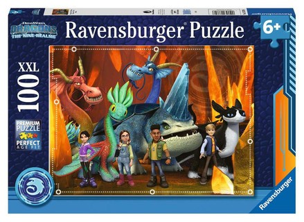 [00013379] Puzzle 100 p XXL -  Dresseurs de dragon / Dragons : les neuf royaumes