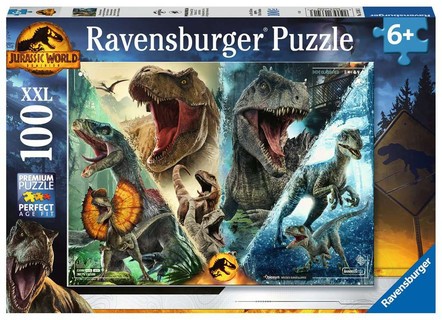 Puzzle 100 p XXL - Les espèces de dinosaures / Jurassic World 3