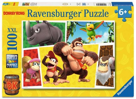 Puzzle 100 p XXL - Les singes sont lâchés ! / Super Mario - Donkey Kong