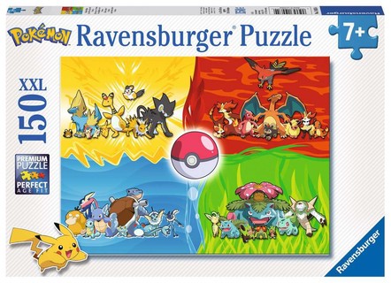[00010035] Puzzle 150 p XXL - Les différents types de Pokémon