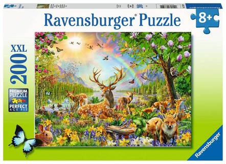 [00013352] Puzzle 200 p XXL - Famille de cerfs et autres animaux