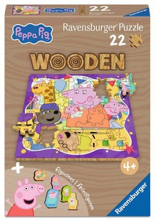 Puzzle en bois - Rectangulaire - 22 p - Peppa Pig