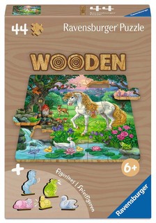 [12004085] Puzzle en bois - Rectangulaire - 44 p - Les licornes