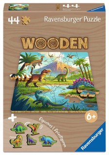Puzzle en bois - Rectangulaire - 44 p - Les dinosaures