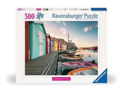 [12000847] Puzzle 500 p - Maisons flottantes à Smögen, Suède (Puzzle Highlight, Scandinavian)