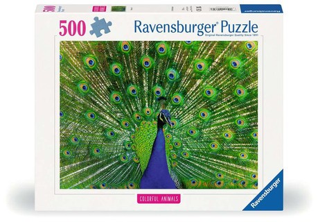 [12001332] Puzzle 500 p - Paon (Puzzle Highlight, Animaux colorés)