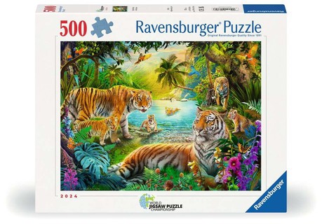Puzzle 500 p - Tigres dans l'oasis / édition WJPC