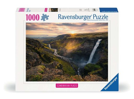 [12000110] Puzzle 1000 p - La cascade Háifoss, Islande (Puzzle Highlights)