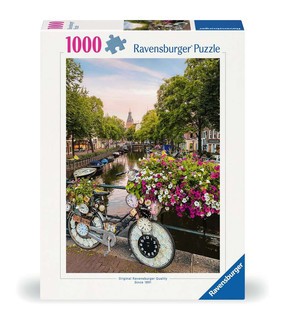 [12000780] Puzzle 1000 p - Vélo et fleurs à Amsterdam​