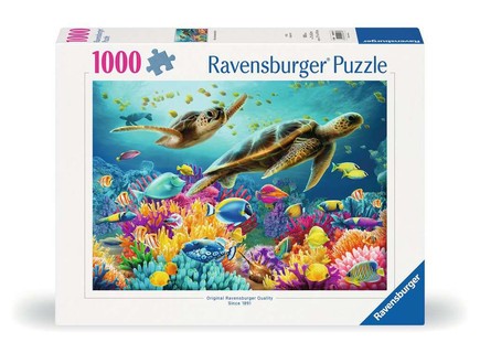 [12000577] Puzzle 1000 p - Le monde sous-marin bleu