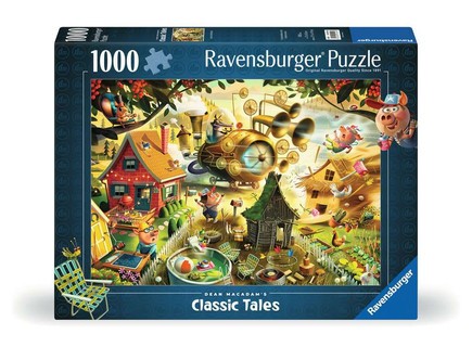[12001004] Puzzle 1000 p - Alerte chez les 3 petits cochons / Dean MacAdam