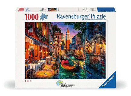 [12001439] Puzzle 1000 p - Croisière sur les canaux à Venise / édition WJPC
