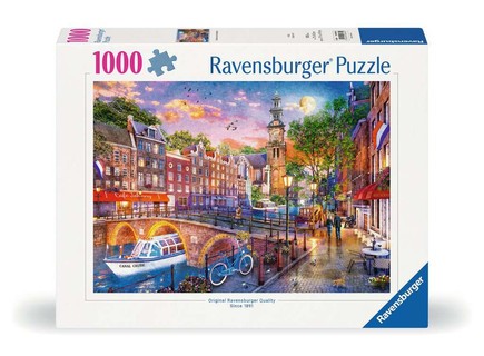 [12000884] Puzzle 1000 p - Coucher de soleil sur Amsterdam