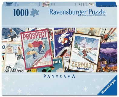 [12001389] Puzzle 1000 p - Affiches de ski vintage
