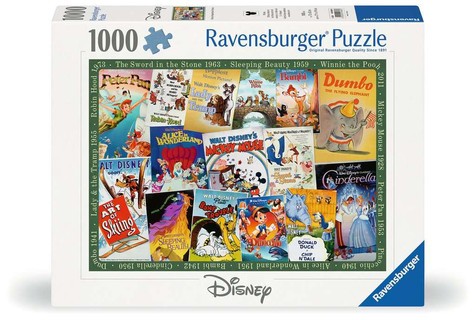 [12000689] Puzzle 1000 p – Affiches vintage des films Disney