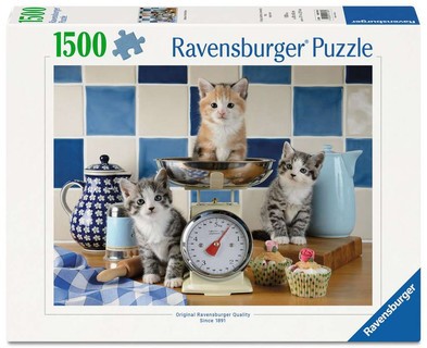 [12001708] Puzzle 1500 p - Chatons dans la cuisine