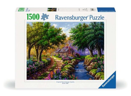 [12000735] Puzzle 1500 p - Cottage au bord de la rivière