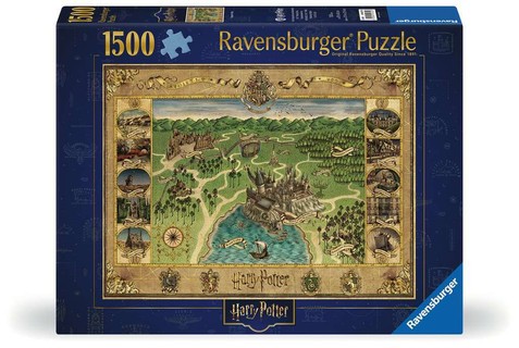 [12000720] Puzzle 1500 p - La carte de Poudlard / Harry Potter