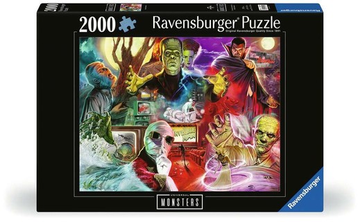 [12001341] Puzzle 2000 p - Les monstres d'Universal