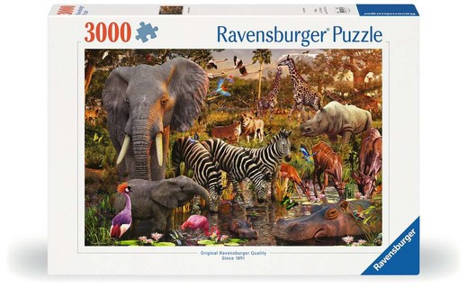 [00017037] Puzzle 3000 p - Animaux du continent africain