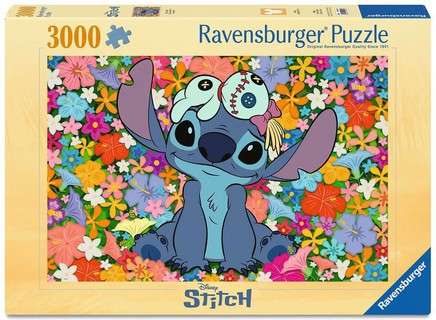 [12001921] Puzzle 3000 p - Stitch en fleurs