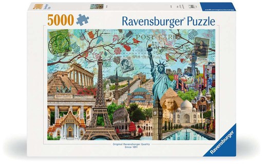 [00017118] Puzzle 5000 p - Carte postale des monuments