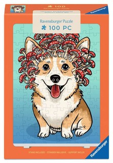 [12002043] Mini Puzzle + support - Corgi forestier
