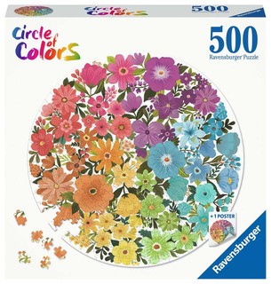 [00017167] Puzzle rond 500 p - Fleurs (Circle of Colors)