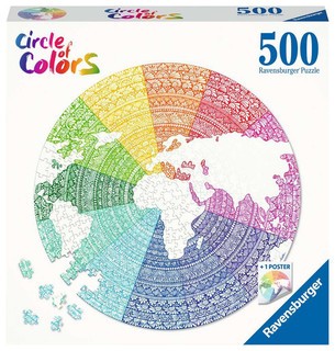 [00017168] Puzzle rond 500 p - Mandala (Circle of Colors)