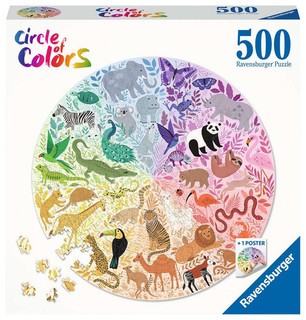 [00017172] Puzzle rond 500 p - Animaux (Circle of Colors)
