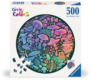 [12000822] Puzzle rond 500 p - Champignons (Circle of Colors)