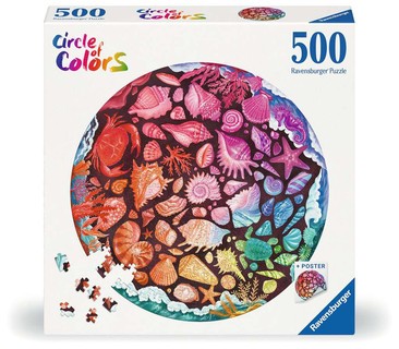 [12000823] Puzzle rond 500 p - Coquillages (Circle of Colors)