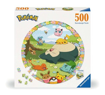 [12001131] Puzzle rond 500 p - Pokémon en fleurs
