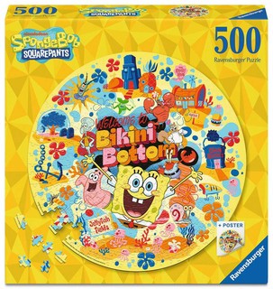 [12001657] Puzzle rond 500 p - Bob l'éponge et ses amis
