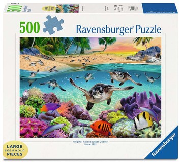 [00017456] Puzzle 500 p format large - Les bébés tortues de mer