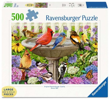 [00016793] Puzzle 500 p format large - Le bain d'oiseaux